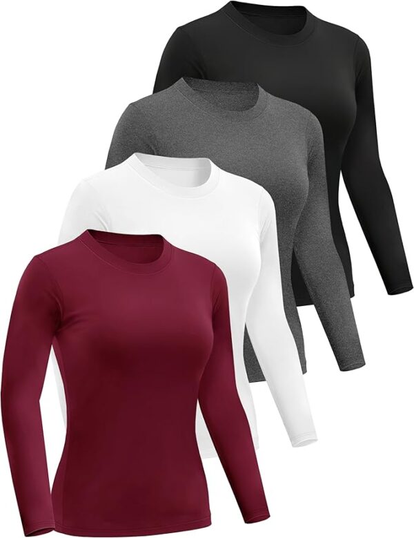 4 Pack Women’s Long Sleeve Basic Shirts