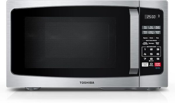 TOSHIBA ML-EM09PA(SS) Small Microwave Oven with 6 Auto Menus