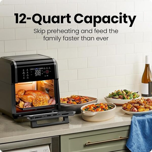 Chefman 12-Quart 6-in-1 Air Fryer Oven with Digital Timer, Touchscreen, and 12 Preset - Image 2