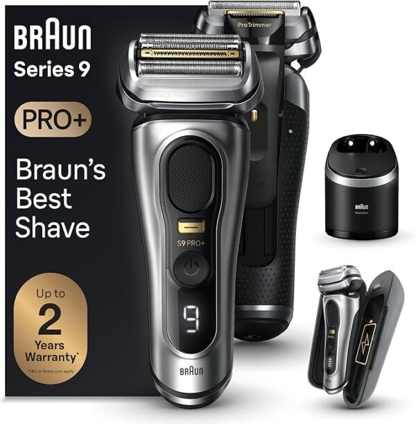 Braun Series 9 PRO+ 9577cc Electric Razor for Men, 5 Pro Shave Elements