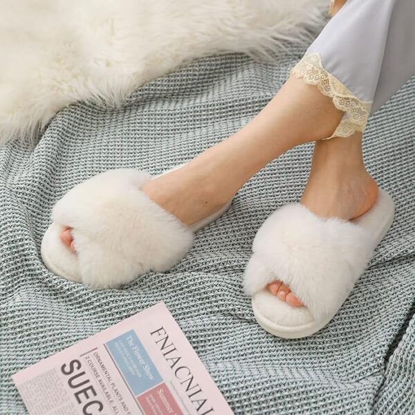 Evshine Women's Fuzzy Slippers - Image 4