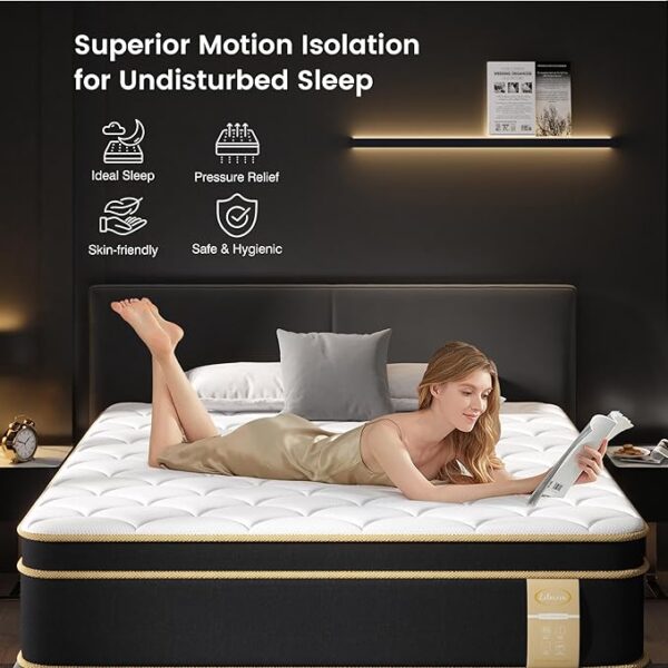 California King Mattress, 12 Inch Gel Memory Foam Hybrid Mattress Cali King Size Bed in a Box - Image 2