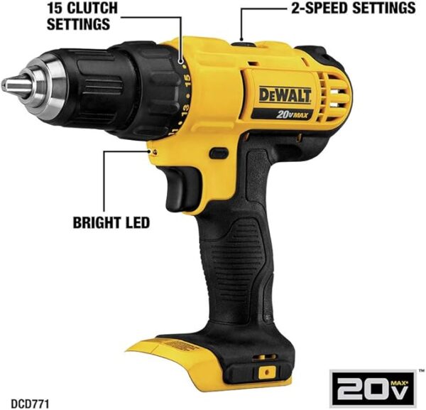 DEWALT 20V MAX Power Tool Combo Kit, 5-Tool Cordless Power Tool Set with Battery and Charger (DCK551D1M1) - Image 2