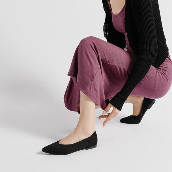 Semwiss Women's Ballet Flats Comfortable Casual Dressy Shoes,Work Flats Office Shoes Pointed Toe Leopard Flats. - Image 2