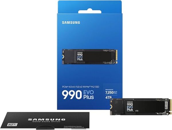 SAMSUNG 990 EVO Plus SSD 4TB, PCIe Gen 4x4 | Gen 5x2 M.2 2280, Speeds Up-to 7,250 MB/s, Upgrade Storage for PC/Laptops, HMB Technology and Intelligent Turbowrite 2.0, (MZ-V9S4T0B/AM) - Image 2