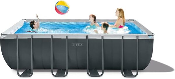 Intex 18' x 9' x 52" Ultra XTR Rectangular Frame Swimming Pool Set with Pump - Above Ground Backyard Large Rectangle Pool with 45-Inch Deep Water - Image 2