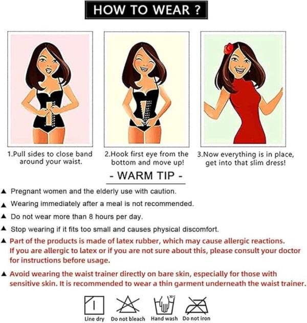 YIANNA Waist Trainer for Women Latex Underbust Waist Cincher Corset Sport Girdle Hourglass Body Shaper - Image 2