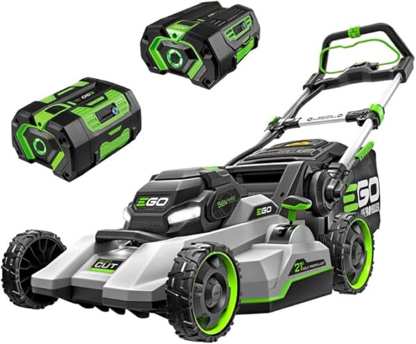 EGO Power+ LM2135SP 56-Volt 21-Inch Select Cut Self-Propelled Cordless Lawn Mower with Touch Drive Technology, 7.5Ah Battery, Rapid Charger Included Plus Extra BA2800T 5.0Ah Battery