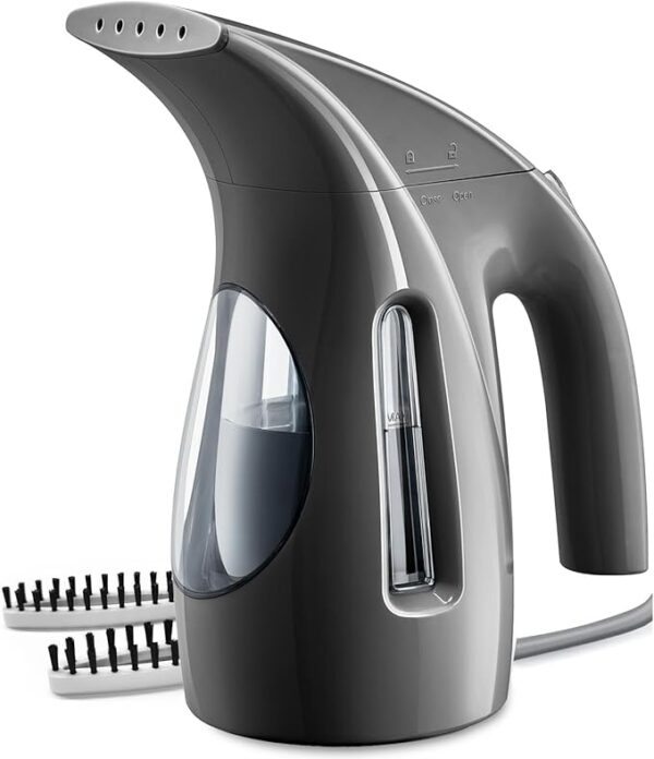 HiLIFE Steamer for Clothes, Portable Handheld Design, 240ml Big Capacity, 700W, Strong Penetrating Steam, Removes Wrinkle, for Home, Office(ONLY FOR 120V)-Black