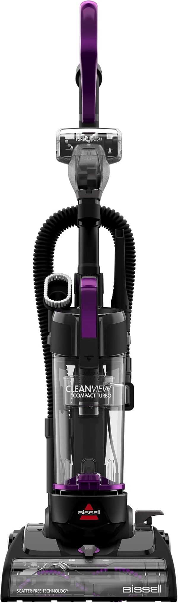 Bissell CleanView Compact Turbo Upright Vacuum with Quick Release Wand, Full Size Power, Compact Size for Apartments & Dorms, 3437F - Image 3