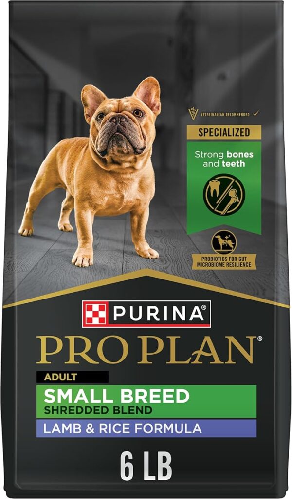 Purina Pro Plan Small Breed High Protein Dog Food Dry Shredded Blend Lamb and Rice Formula - 6 lb. Bag