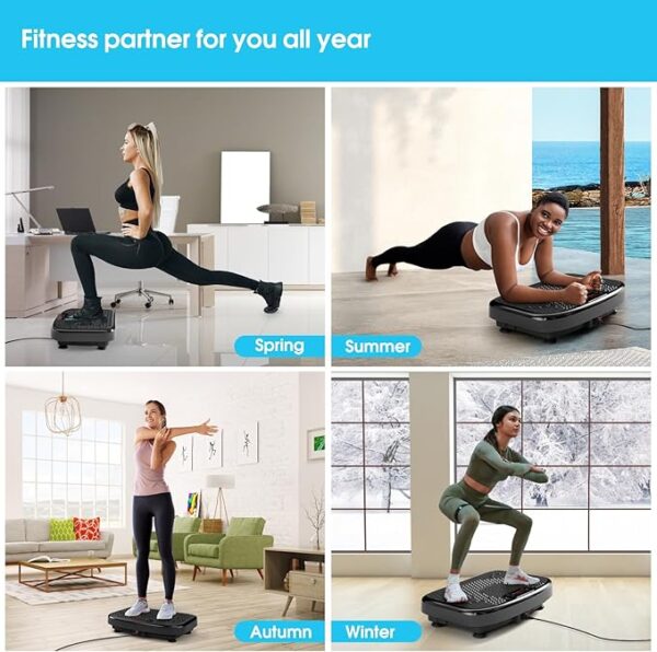 Vibration Plate Exercise Machine for Lymphatic Drainage Weight Loss,SoftGym Power Vibration Plate 300-400 Lbs Capacity Full Whole Body Workout Vibration Platform,Waver Vibration Plate for Home Fitness - Image 2