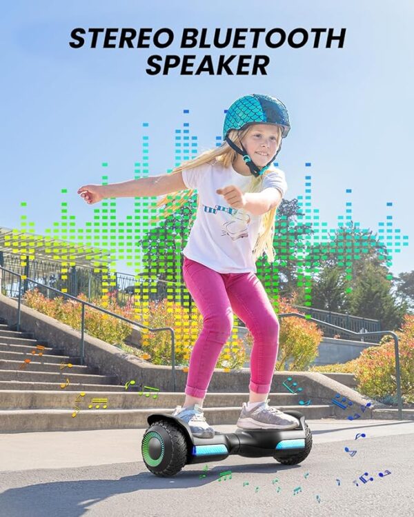 Gyroor Hoverboard New G13 All Terrain Hoverboard with LED Lights & 500W Motor, Self Balancing Off Road Hoverboards with Bluetooth for Kids ages 6-12 and Adults - Image 2