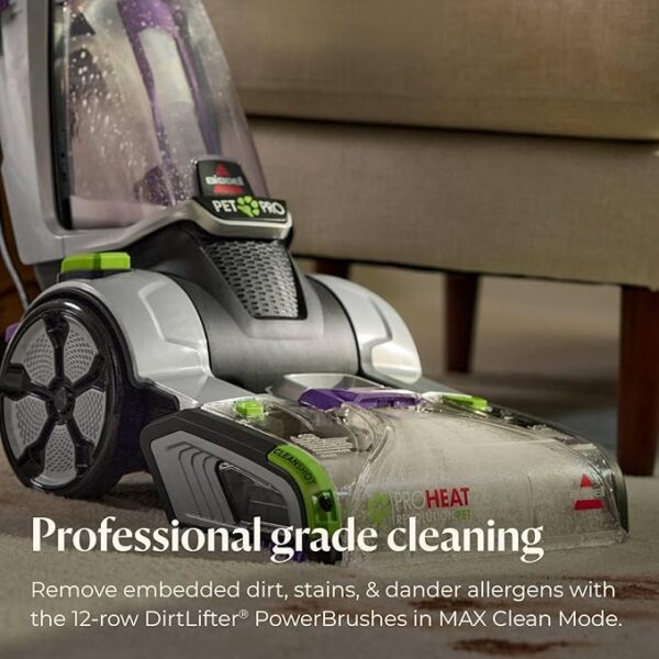 BISSELL ProHeat 2X Revolution Pet Pro Plus, 3588F, Upright Deep Cleaner, 30-minute Dry Time, Dual Dirt Lifter Powerbrush, Hose & Tool Attachment, Pet Upholstery Tool and Tough Stain Tool Included - Image 2