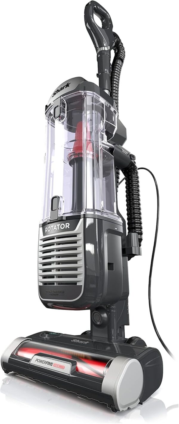 Shark ZU102 Rotator Pet Upright Vacuum with PowerFins HairPro & Odor Neutralizer Technology, Charcoal, 2.9 L Dust Cup