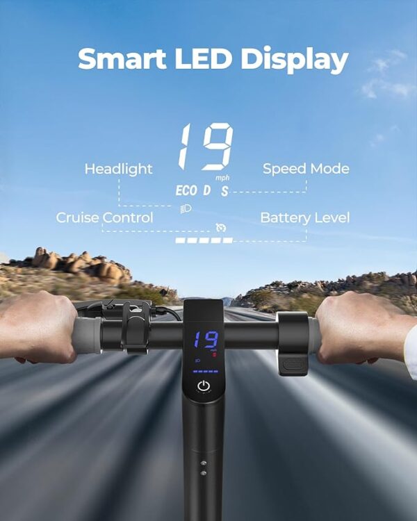 Electric Scooter, Powerful 350W/500W Motor, Max 12/19/28Miles Long Range, Top Speed 16/19/21 MPH, 8.5" /10'' Solid Tires, E Scooter for Adults and Teens - Image 2