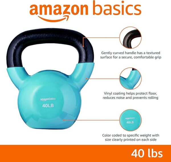 Amazon Basics Vinyl Kettlebell - Image 2