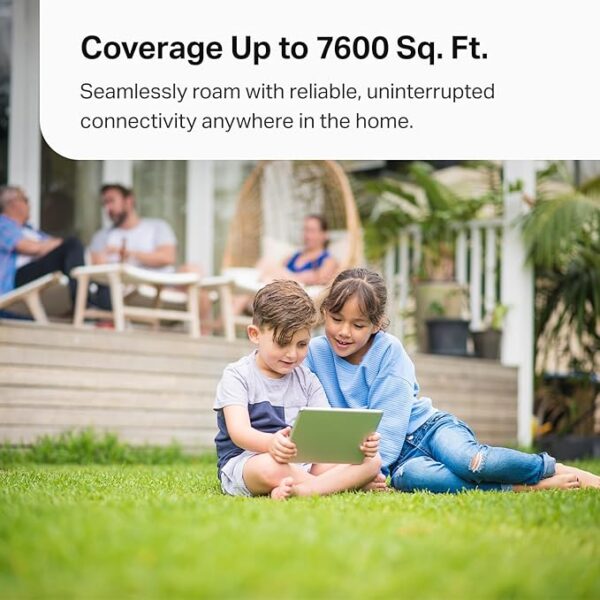 TP-Link Tri-Band WiFi 7 BE10000 Whole Home Mesh System (Deco BE63) - 6-Stream 10 Gbps, 4X 2.5G Ports Wired Backhaul, 4X Smart Internal Antennas, VPN, AI-Roaming, MU-MIMO, HomeShield (3-Pack) - Image 2