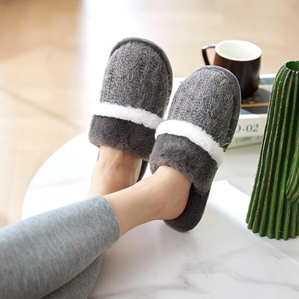 Cozy Slippers for Women Indoor and Outdoor Fuzzy House Shoes with Memory Foam Anti-Skid Sole Gifts for Women Mom Ladies - Image 2