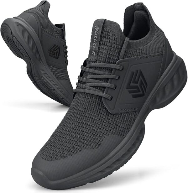Mens Slip On Walking Shoes Non Slip Running Shoes Breathable Workout Shoes Lightweight Gym Sneakers - Image 2