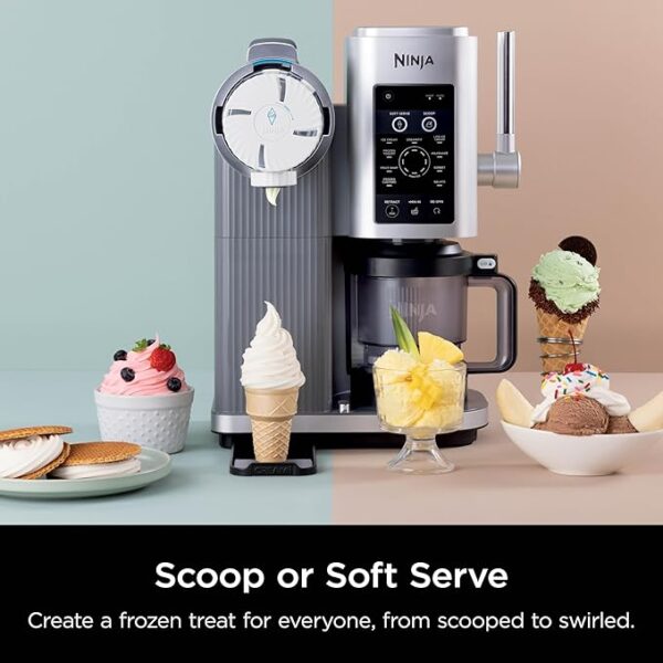 Ninja Swirl by CREAMi Ice Cream and Soft Serve Maker, Sorbet, Milkshake, Frozen Yogurt, Low Calories Program & More, 13-in-1, Soft Serve Handle, (2) CREAMi Swirl 16oz Pints, For Kids & ALL ages, NC701 - Image 2