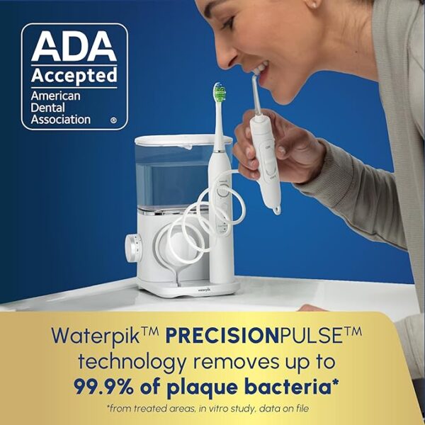 Waterpik Sensonic Complete Care Water Flosser and Rechargeable Electric Toothbrush Combo Set for Teeth Cleaning and Flossing, CC-04, White, Packaging May Vary - Image 2