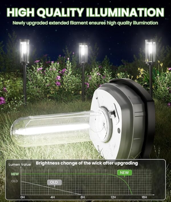 Bright Solar Pathway Lights Outdoor, 8 Pack Solar Garden Lights for Outside Waterproof, Outdoor Solar Lights for Yard Garden Lawn Walkway Driveway Landscape Lighting - Image 2
